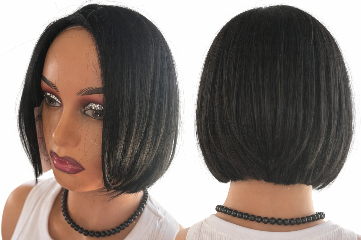 6 Inch Synthetic Short Side Bob Wig – Sleek Natural Look