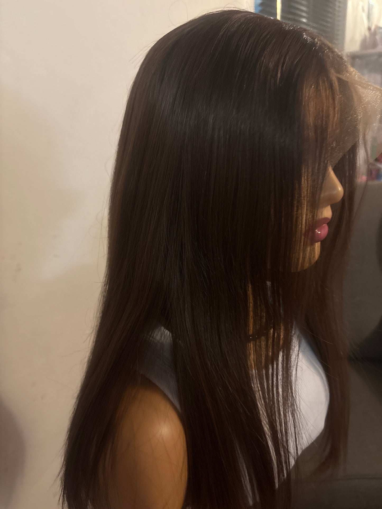 22” Brown Blended Wig – 200% Density, 13×4 HD Lace