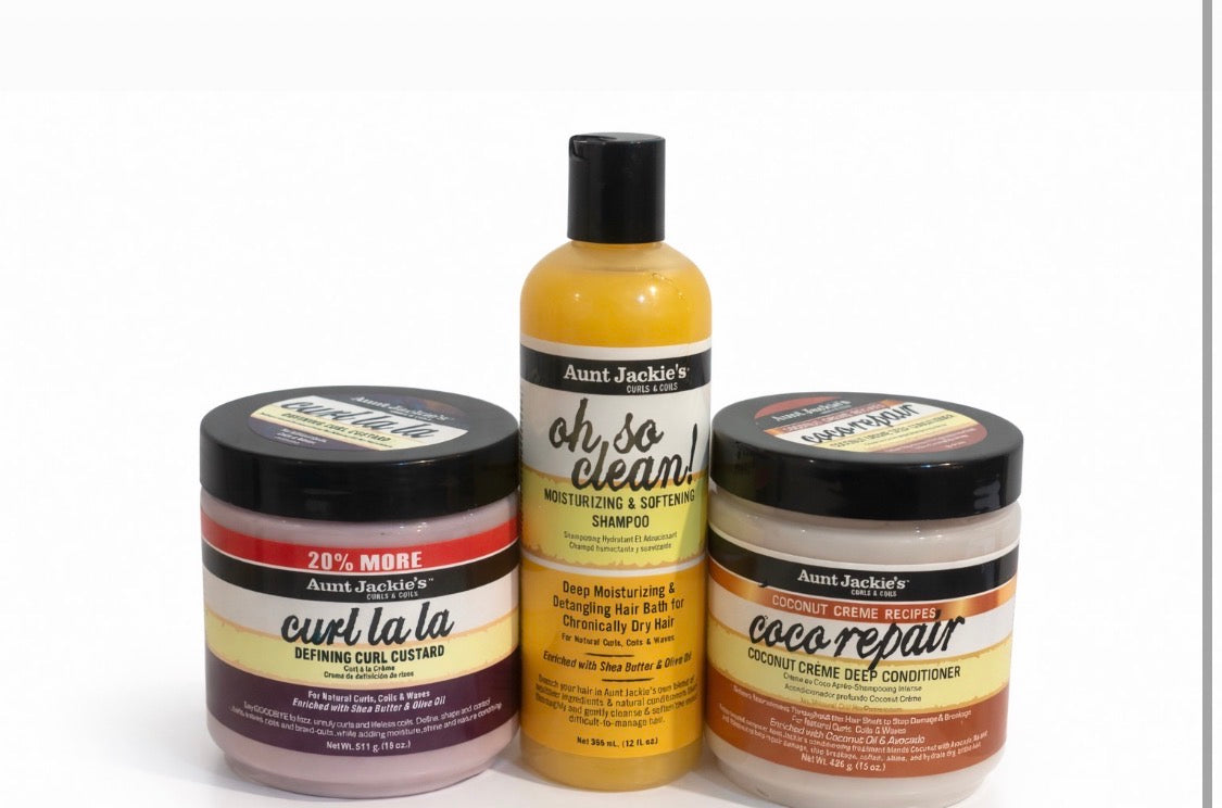 Aunt Jackie’s Natural Hair Combo (3-in-1) – Moisture, Repair & Curl Definition