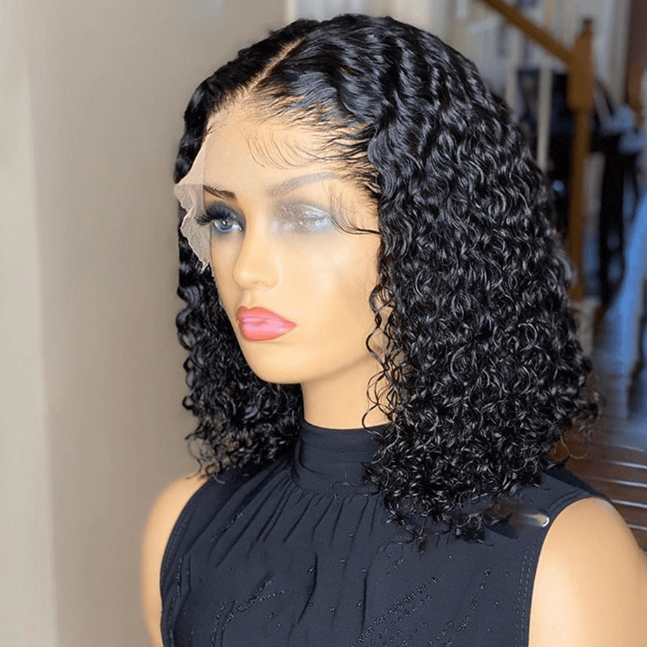 Black curly blended hair Wig – High-Temp Fiber, Machine-Made (Star Fashion)