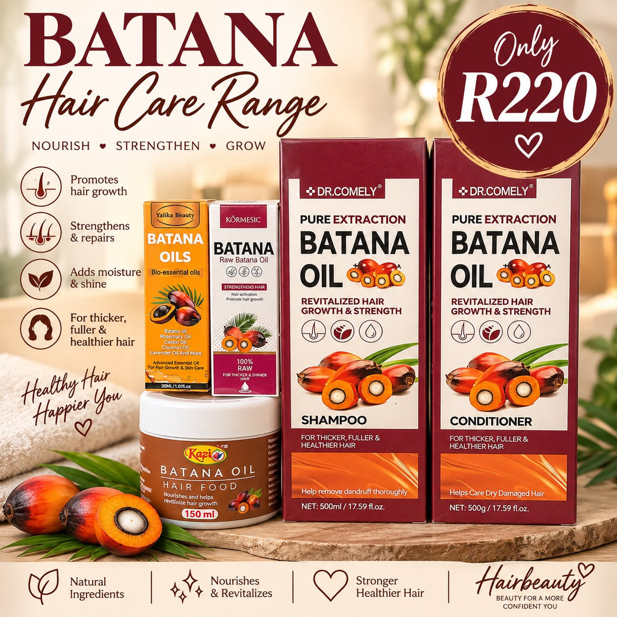 Batana oil 5-piece combo