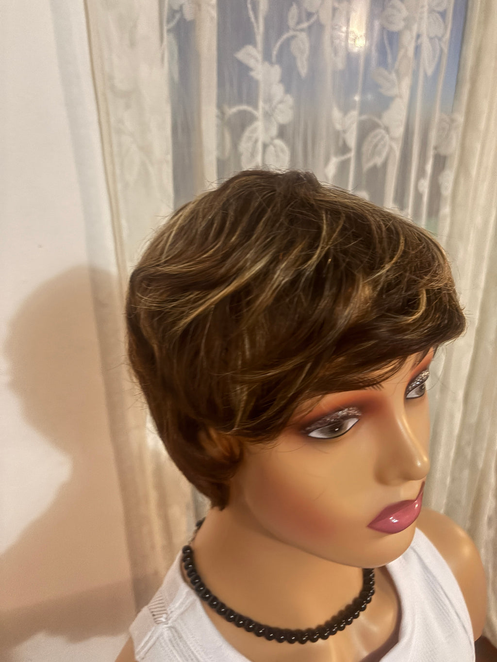 3-Inch Honey Brown Pixie Cut Wig | 150% Density | Human Hair