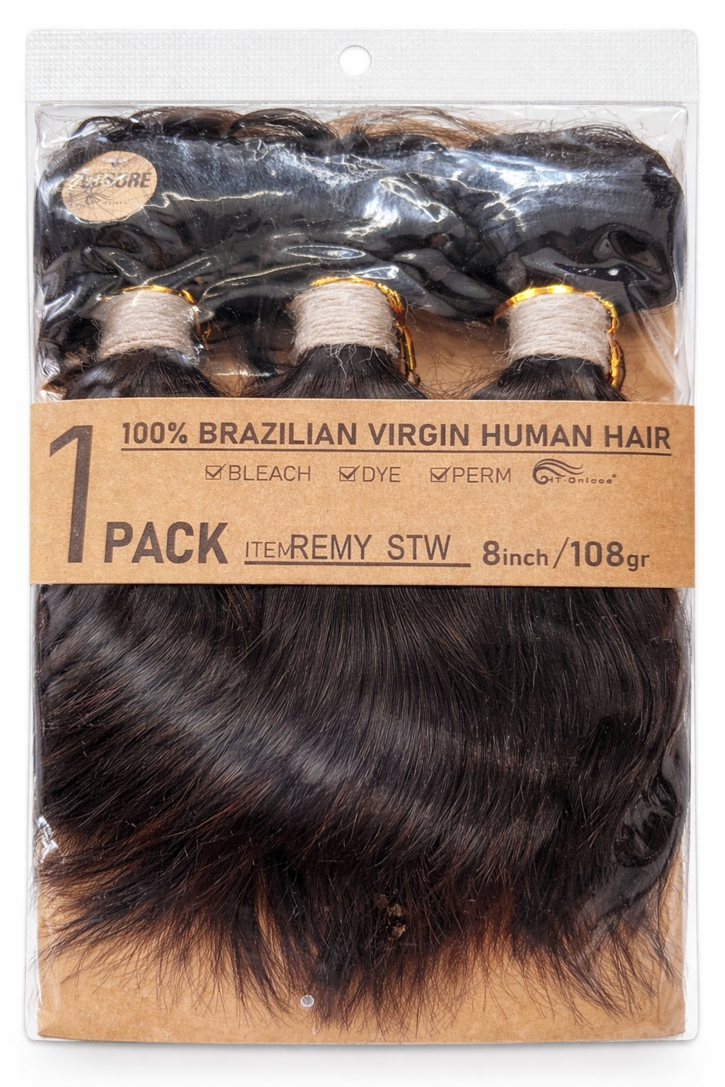 8 Inch Remy 100% Brazilian Virgin Human Hair – Natural Straight