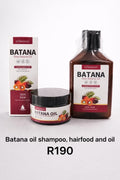 Batana Hair Growth Combo – Shampoo, Hair Food & Raw Batana Oil