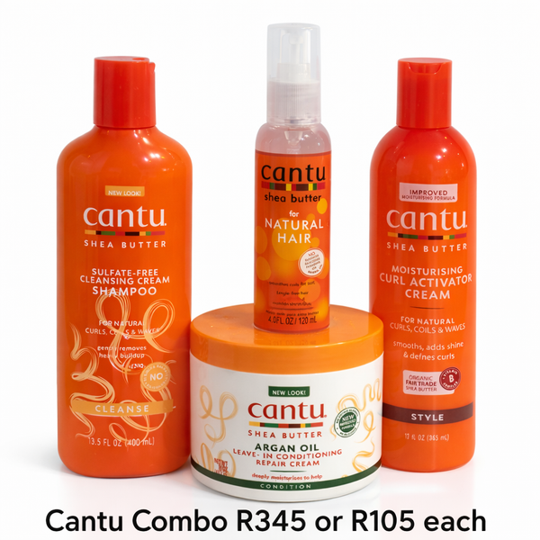 Cantu Natural Hair Combo Set (4-in-1) – Moisture, Curl Definition & Shine