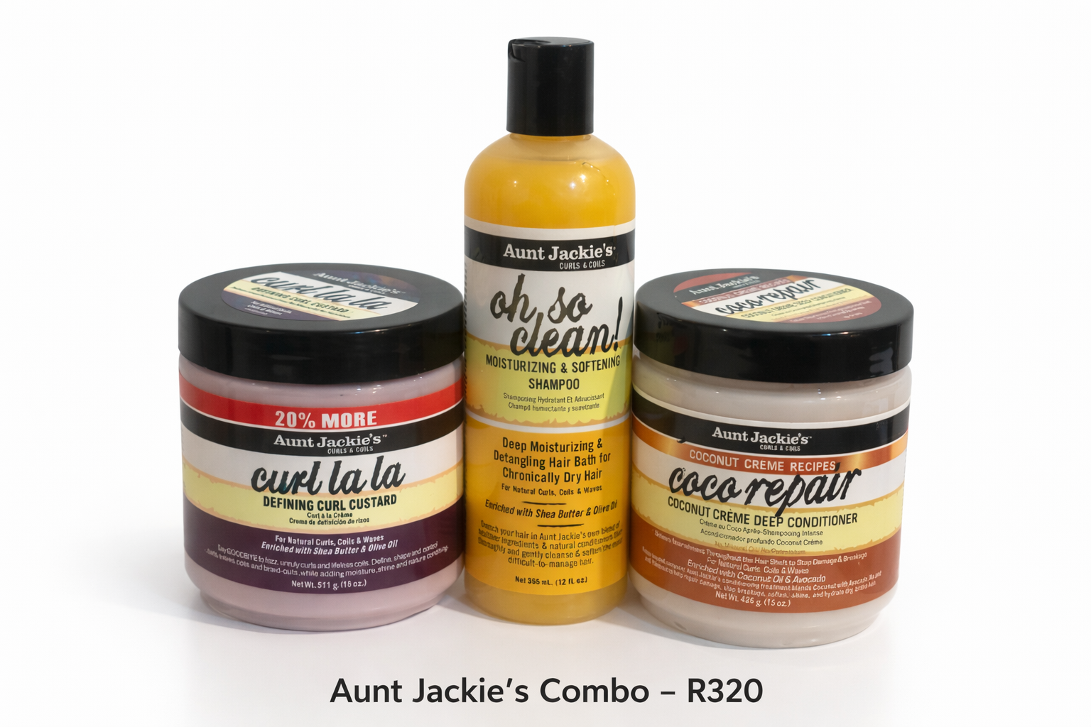 Aunt Jackie’s Natural Hair Combo (3-in-1) – Moisture, Repair & Curl Definition