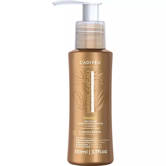 Brasil Cacau Primer Heat Protector – 110ml Leave-In Styling Shield