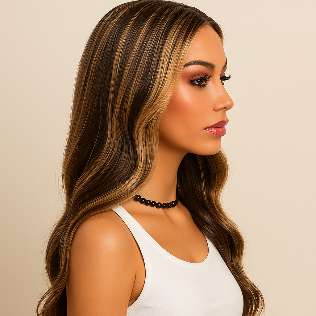 28-Inch 13x4 Lace Frontal Wig – Long Layered Synthetic