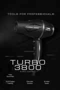HEAT Turbo 3800 Super Compact Hair Dryer – Professional Power in a Compact Design