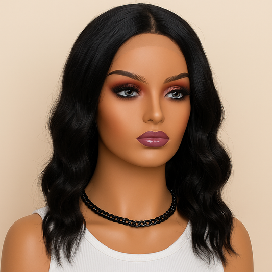 14-Inch U-Part Synthetic Hair Wig – Natural Look and Easy Wear