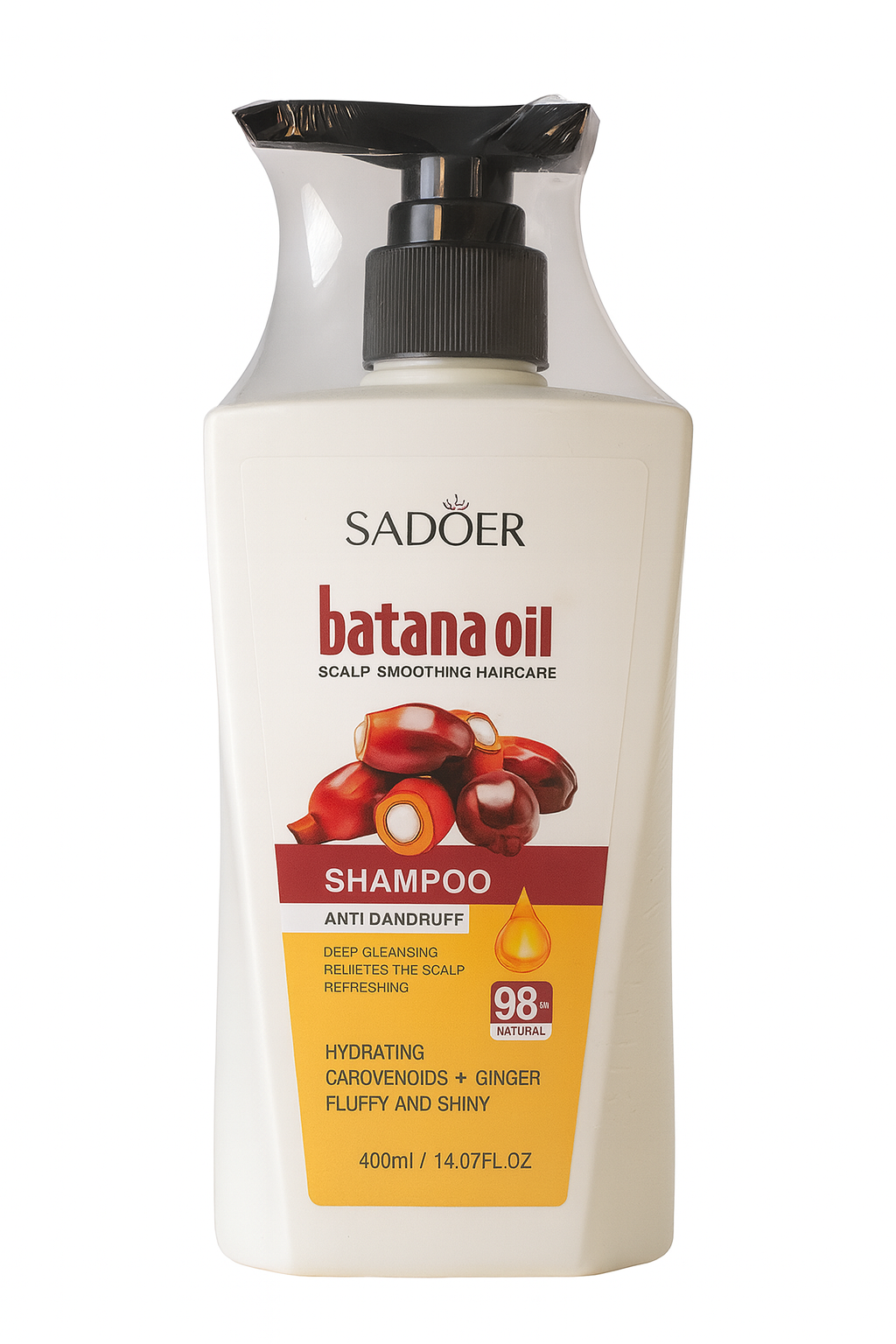 Sadoer Batana Oil Shampoo – Anti-Dandruff & Hydrating Cleanser (400ml)