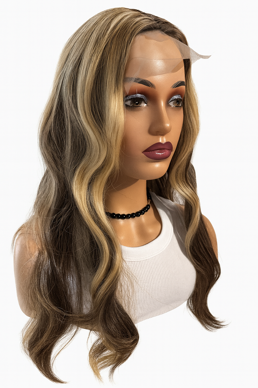 28-Inch 13x4 Lace Frontal Wig – Long Layered Synthetic