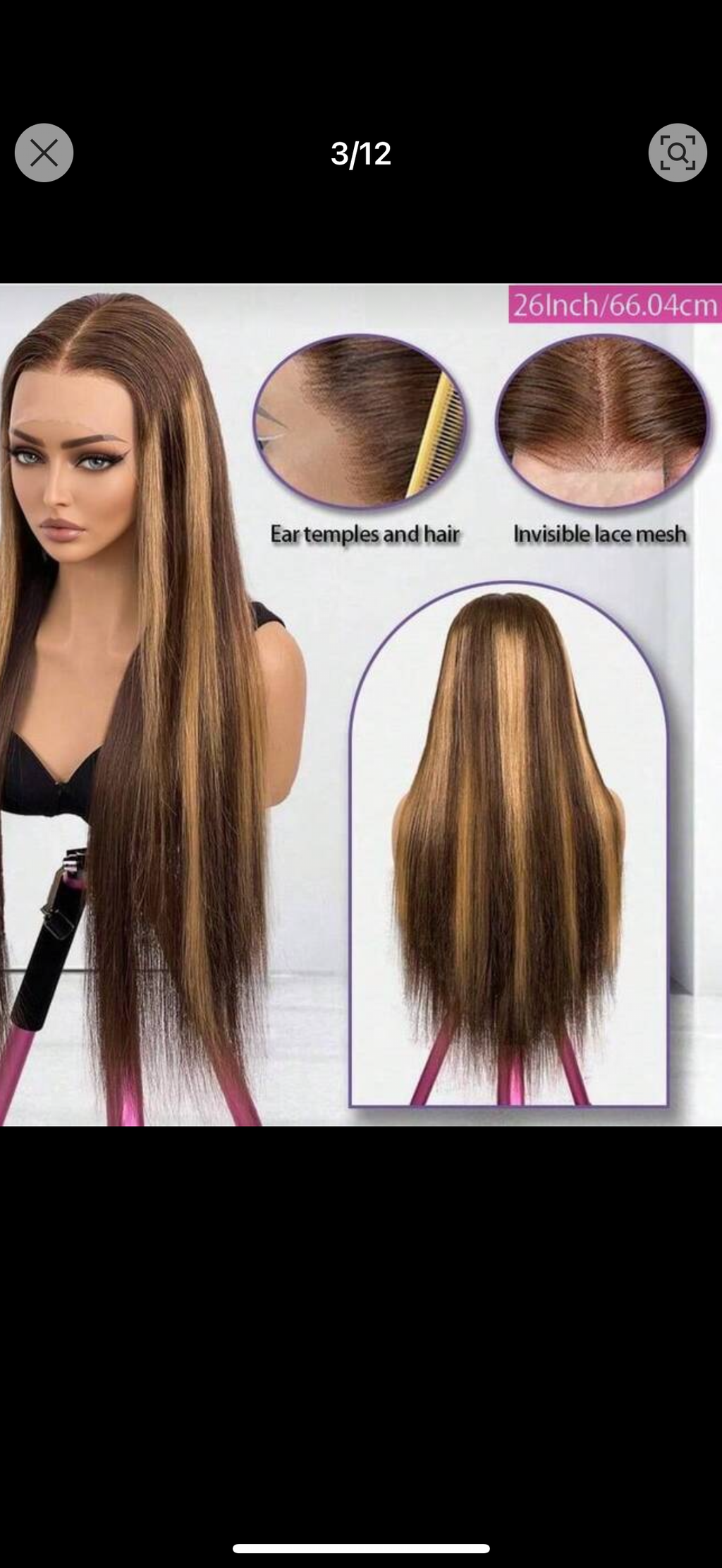 26” Honey Blonde Blended Wig – 200% Density, 13×4 HD Lace