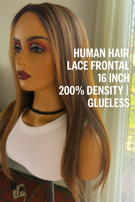 Human Hair Lace Frontal16 Inch | 200% Density 5.5 | Glueless
