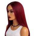 16 inch Burgundy Glueless Human Hair Lace Frontal 13x4 – 200% Density