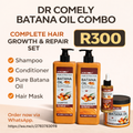 Dr Comely Batana Oil Hair Growth Combo – Shampoo, Conditioner, Mask & Oil (4-Step Set)