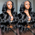 Brazilian Human Hair Lace Wig – Deep Parting, Natural Color (16"–36")